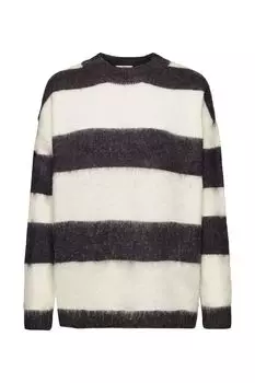 Шерстяной пуловер в полоску Esprit Casual