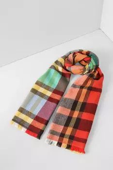 Шерстяной шарф в клетку Apart