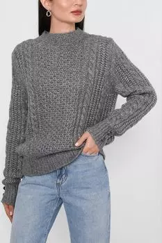 Шерстяной свитер фактурной вязки Guess