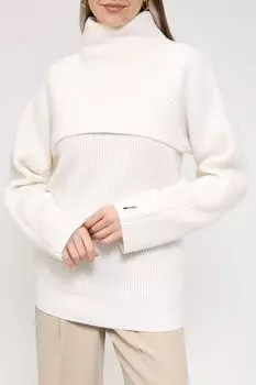 Шерстяной свитер с объемным воротником Calvin Klein