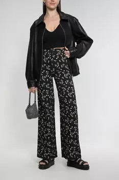 Широкие джинсы с цветочным принтом BELUCCI