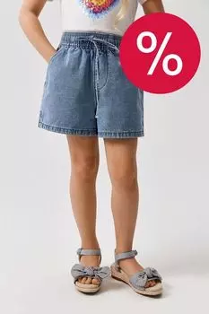 Шорты джинсовые на эластичном поясе ACOOLA