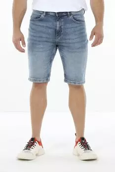 Шорты джинсовые с эффектом потертости LERROS