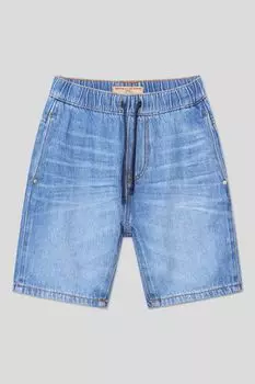 Шорты джинсовые с эффектом потертости на эластичном поясе Republic of Denim