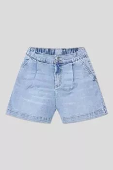 Шорты джинсовые с эффектом потертости на эластичном поясе Republic of Denim