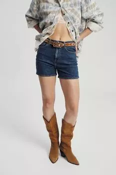 Шорты джинсовые с эффектом потертости Nume