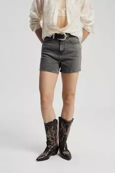 Шорты джинсовые с эффектом потертости Nume