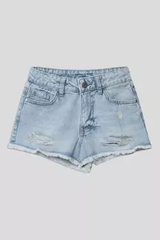 Шорты джинсовые с эффектом потертости Republic of Denim