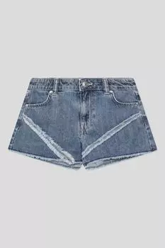 Шорты джинсовые с эффектом потертости Republic of Denim