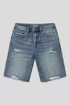 Шорты джинсовые с эффектом потертости Republic of Denim
