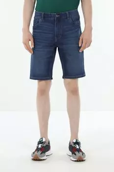 Шорты джинсовые с эффектом потертости Republic of Denim