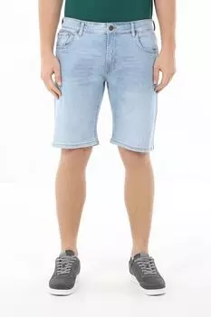 Шорты джинсовые с эффектом потертости Republic of Denim