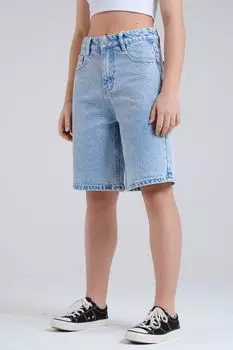 Шорты джинсовые с эффектом потертости SMENA
