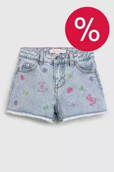 Шорты джинсовые с необработанным краем и вышивкой LOVE THERAPY