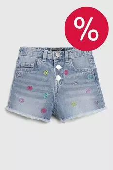 Шорты джинсовые с необработанным краем и вышивкой Republic of Denim