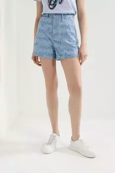 Шорты джинсовые с принтом EMPORIO ARMANI