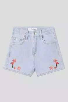 Шорты джинсовые с вышивкой Desigual