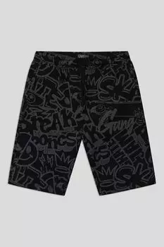 Шорты хлопковые на эластичном поясе с принтом OVS