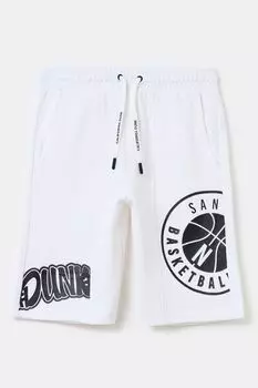 Шорты хлопковые на эластичном поясе с принтом OVS