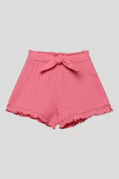 Шорты хлопковые на эластичном поясе с рюшами Fagottino