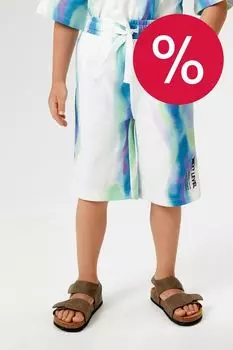 Шорты хлопковые на кулиске с принтом ACOOLA