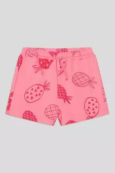 Шорты хлопковые на кулиске с принтом Fagottino