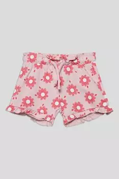 Шорты хлопковые на кулиске с принтом Fagottino