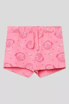 Шорты хлопковые на кулиске с принтом Fagottino
