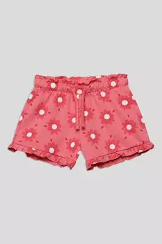 Шорты хлопковые на кулиске с принтом Fagottino