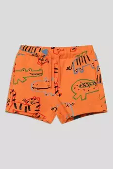 Шорты хлопковые на кулиске с принтом Fagottino