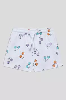 Шорты хлопковые на кулиске с принтом Fagottino