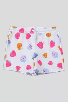 Шорты хлопковые на кулиске с принтом Fagottino