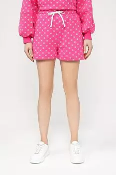 Шорты хлопковые на кулиске с принтом из монограмм BELUCCI