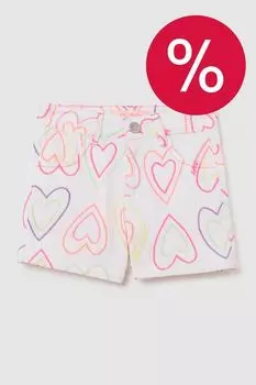 Шорты хлопковые на кулиске с принтом LOVE THERAPY