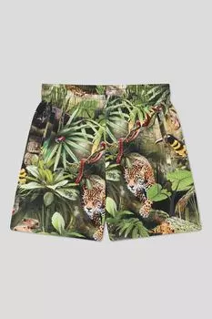 Шорты хлопковые на кулиске с принтом Molo