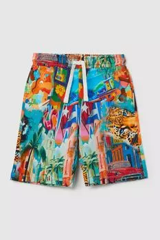 Шорты хлопковые на кулиске с принтом OVS