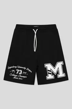 Шорты хлопковые на кулиске с принтом OVS