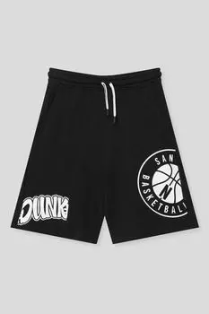 Шорты хлопковые на кулиске с принтом OVS