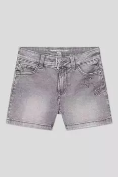 Шорты хлопковые с эффектом потертости Republic of Denim