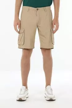 Шорты хлопковые с карманами прямого кроя Piombo