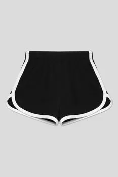 Шорты хлопковые с контрастными деталями на эластичном поясе OVS