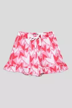 Шорты хлопковые с принтом и рюшами OVS