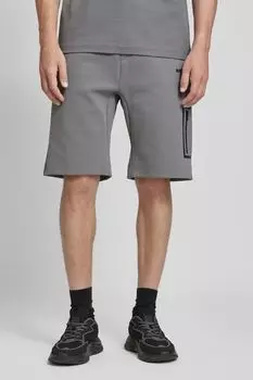 Шорты хлопковые с светоотражающим логотипом BOSS