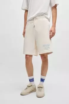 Шорты хлопковые свободного кроя HUGO
