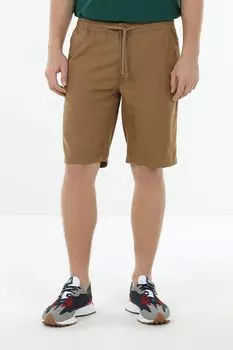 Шорты из хлопка и льна на кулиске Piombo