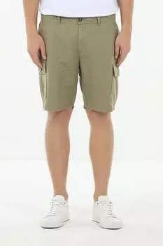 Шорты из хлопка и льна с карманами Casual Friday