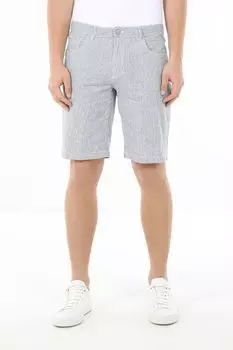 Шорты из хлопка и льна в мелкую полоску OVS