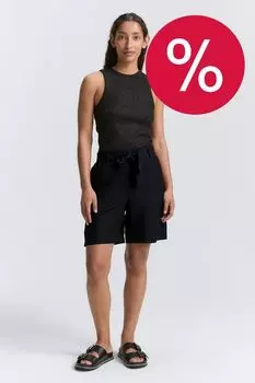 Шорты льняные с поясом TOM TAILOR