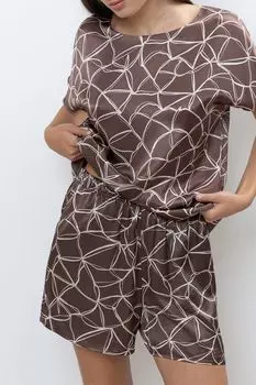 Шорты пижамные на эластичном поясе с принтом Almando Melado