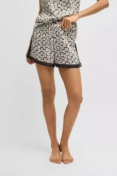 Шорты пижамные с принтом и кружевом HUGO